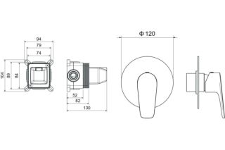 Смеситель для душа Aquatek Бетта AQ1166CR хром